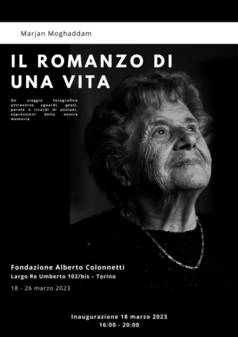 Il romanzo di una vita - locandina mostra fotografica di Marjan Moghaddam